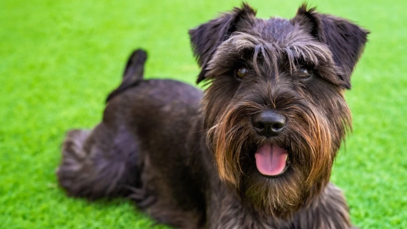 Thần thái cực ngầu của chó Schnauzer ngầu